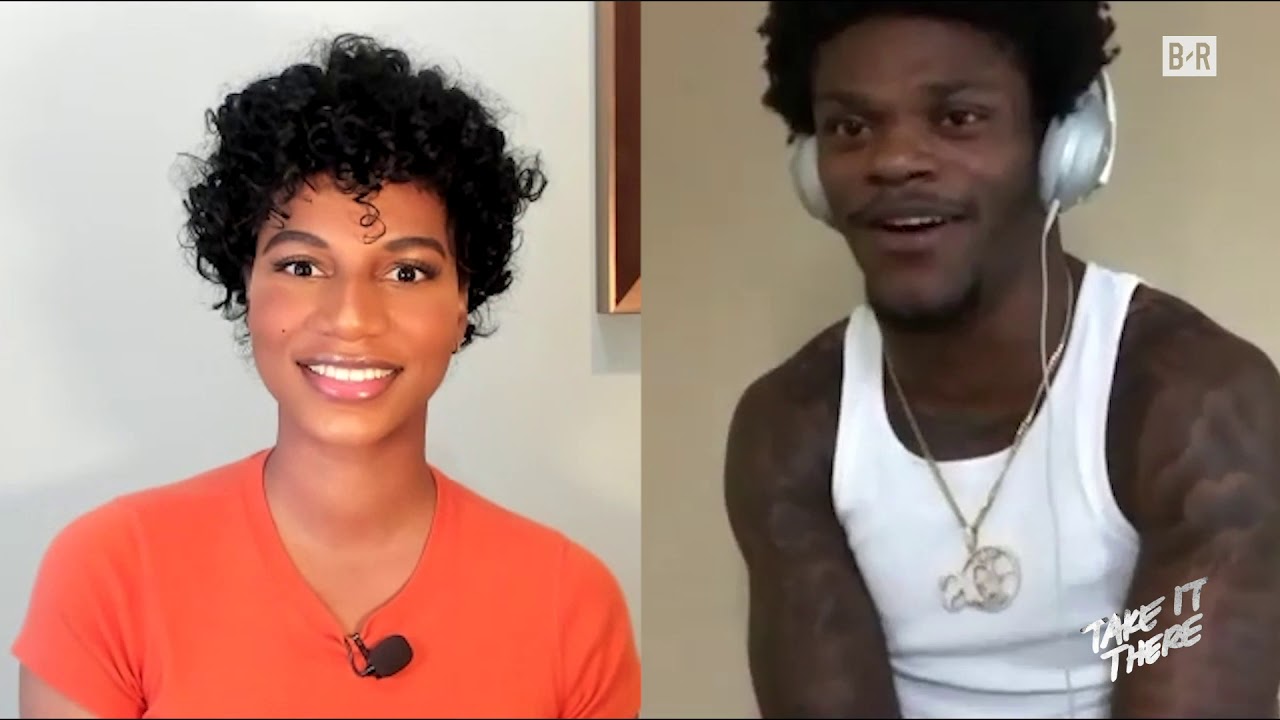 Lamar Jackson Talks Madden Curse, Mahomes and Drake | 'Take it There with Taylor Rooks' background