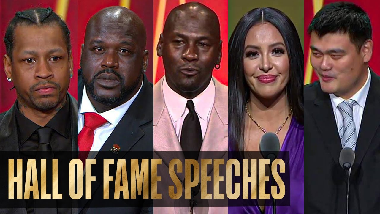 2 Hours of the Most Memorable Basketball Hall of Fame Enshrinement Speeches background