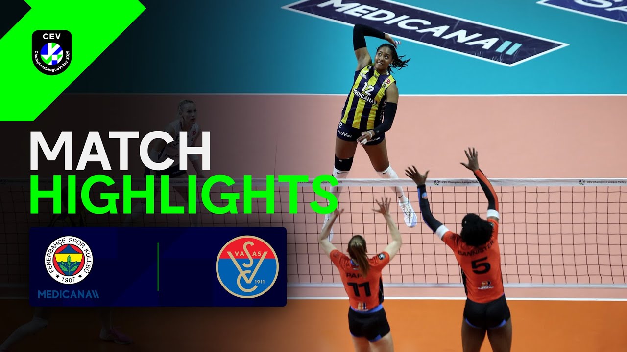 Highlights I Fenerbahçe Medicana ISTANBUL vs. Vasas Óbuda BUDAPEST I CEV CL Volley 2025 background
