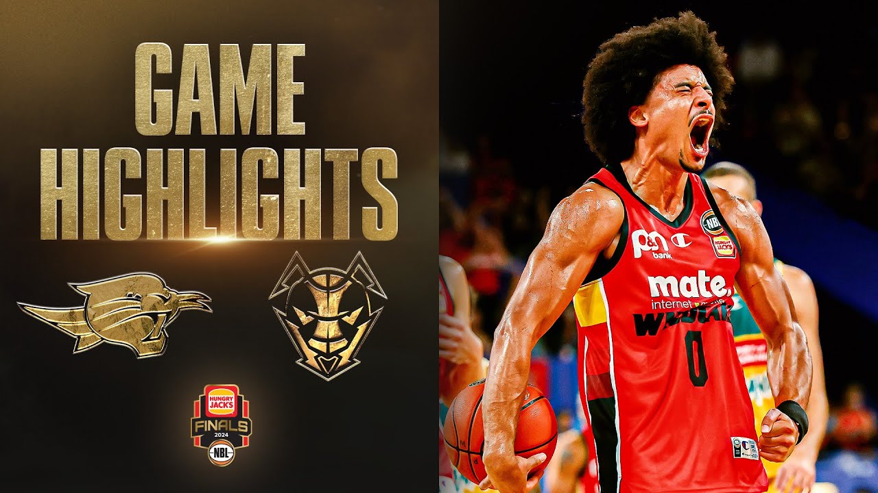 Perth Wildcats vs. Tasmania JackJumpers - Game Highlights - Round PlayOff 1, NBL24 background