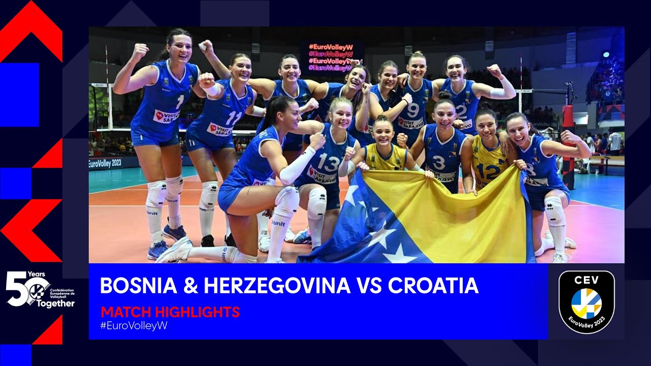 Bosnia & Herzegovina vs. Croatia I Match Highlights I CEV EuroVolley 2023 Women background