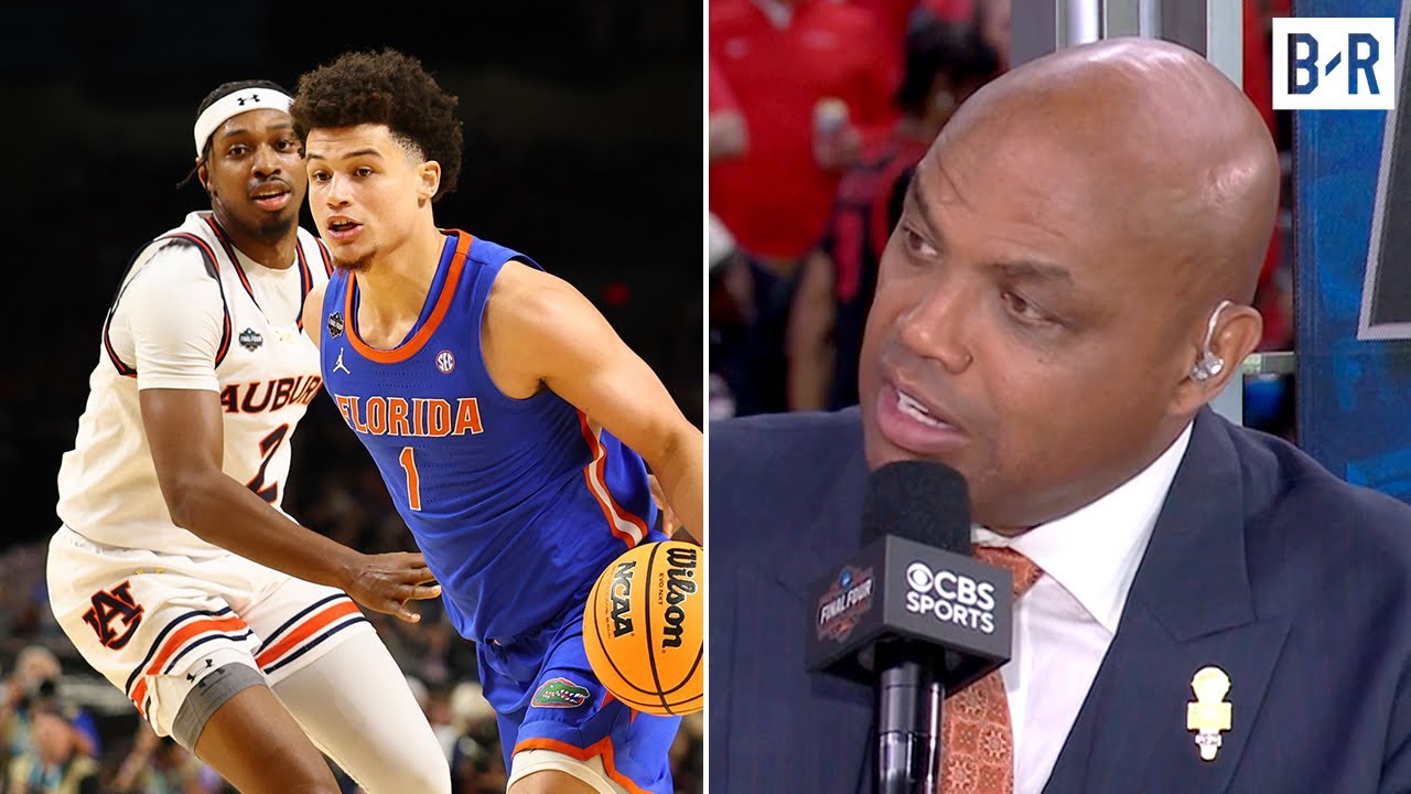 Charles Barkley Reacts to Florida's Win Over His Auburn Tigers | 2025 March Madness background