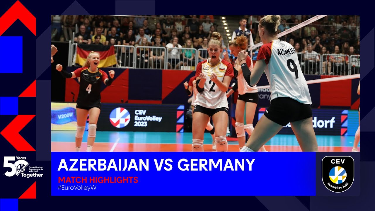 Azerbaijan vs. Germany | Match Highlights | CEV EuroVolley 2023 Women background