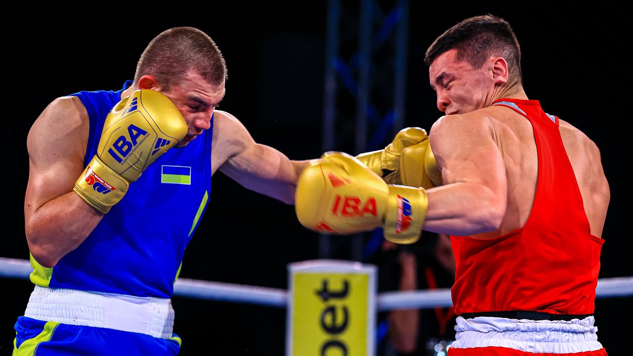 Oleksandr Khyzhniak (UKR) vs. Pavel Sosulin (RUS) Strandja Tournament 2022 Final (75kg) background