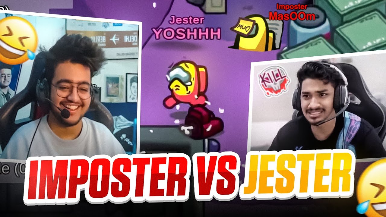 Imposter vs Jester ft. @soulregaltos9810😆 | Among Us Highlight background