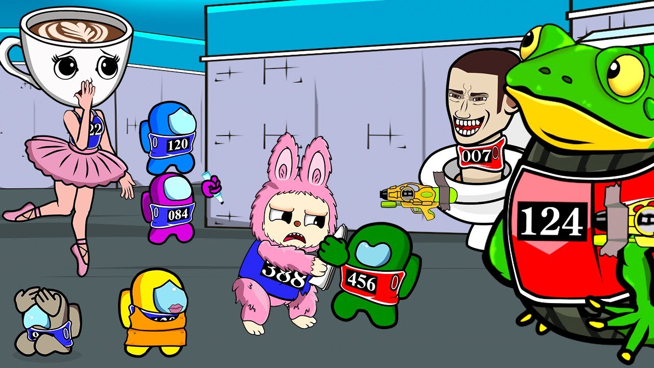 Among Us in Squid Game Season 3: Ballerina Cappuccino x Boneca Ambalabu x Labubu | Funny Animation