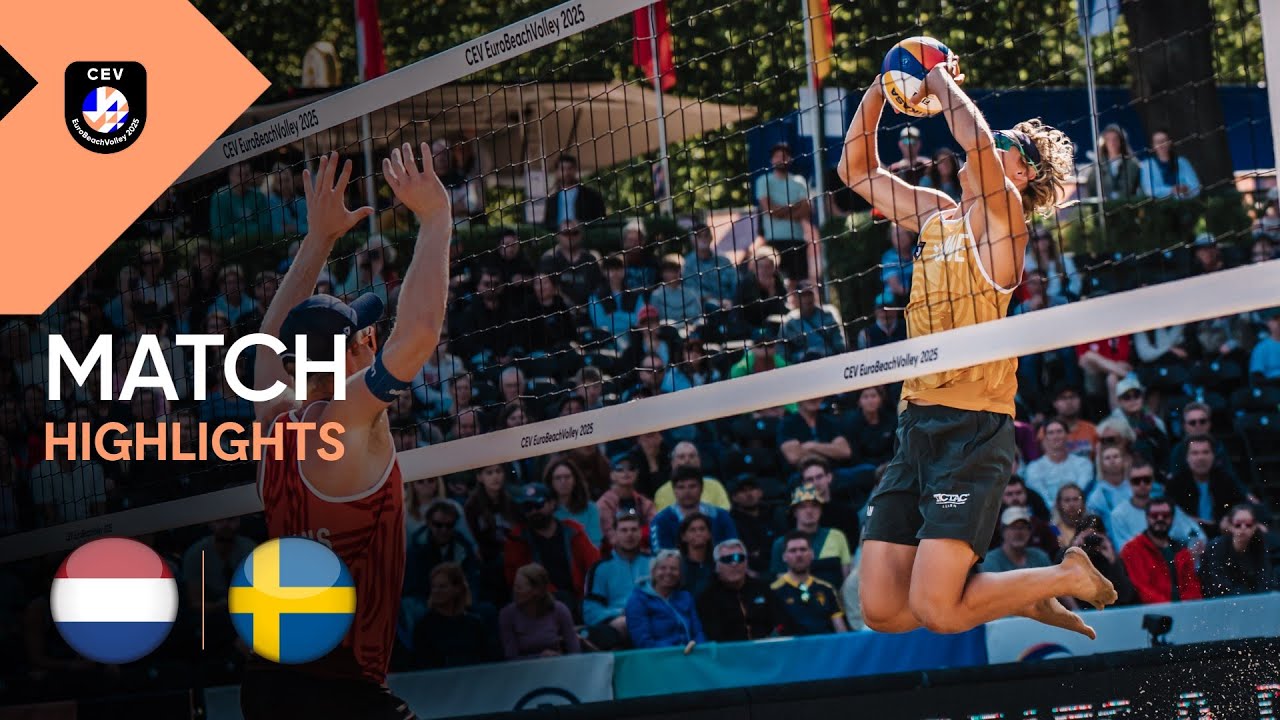 SemiFinals I NED vs SWE I Match Highlights I CEV EuroBeachVolley 2025 background