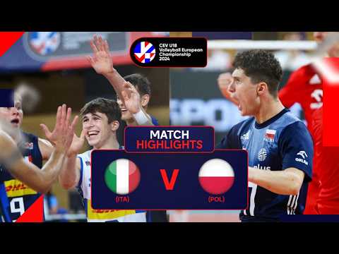 Highlights | Italy vs. Poland - CEV U18 Volleyball European Championship 2024 | Men SF background