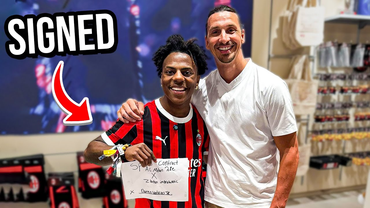 iShowSpeed meets Zlatan Ibrahimović (gets signed) background