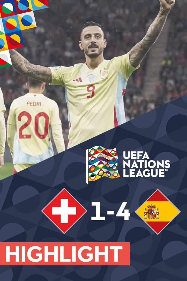 UEFA Nations League 2024/2025 - Highlight Switzerland vs Spain background