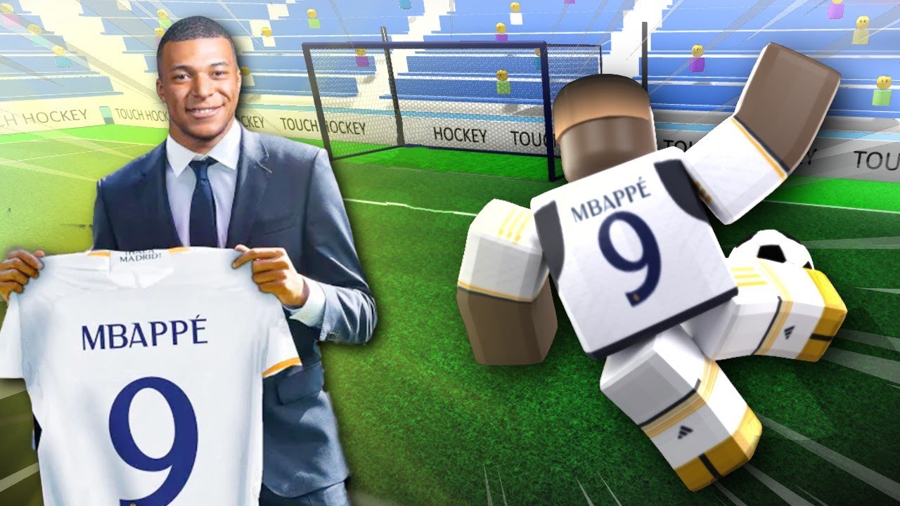 I Became MBAPPE in Roblox Touch Football! background