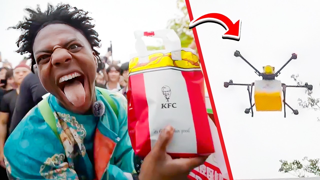 iShowSpeed gets KFC from a Drone! backdrop