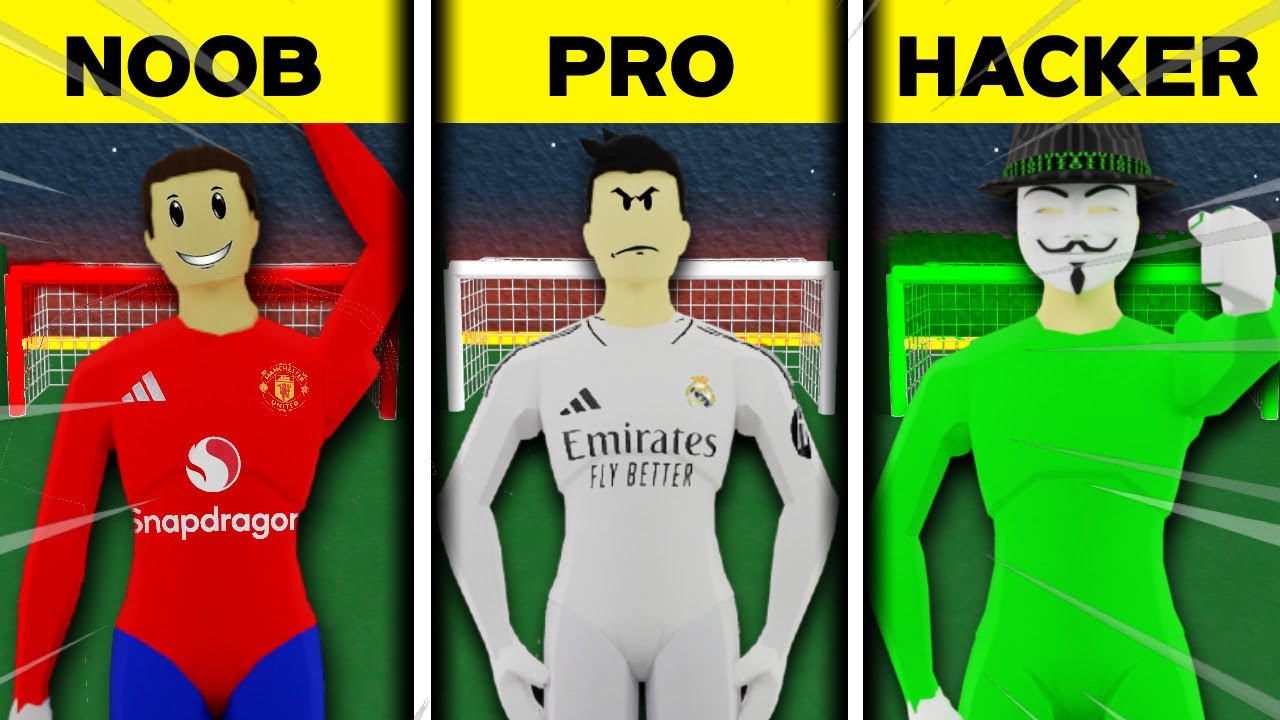 NOOB vs PRO vs HACKER in Realistic Street Soccer... background