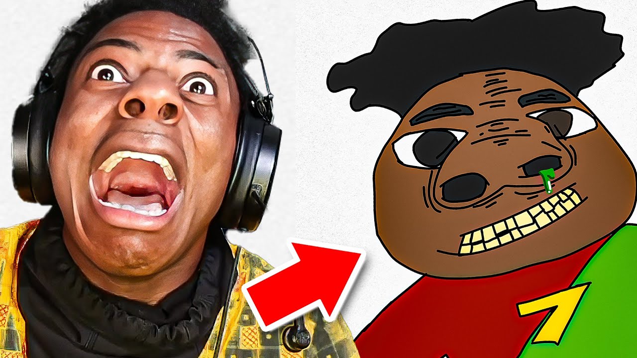 iShowSpeed reacts to His FAN ARTS *FUNNY* ๐