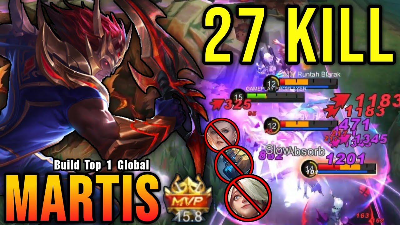 27 Kills!! Martis Buff? Finally BACK TO META (NEW BUILD) - Build Top 1 Global Martis ~ MLBB