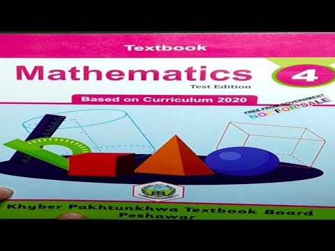 Class 4 new mathematics book kpk textbook board peshawar