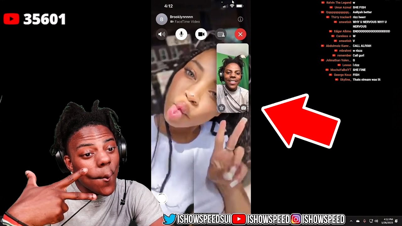 iShowSpeed Facetimes New GIRLFRIEND π background