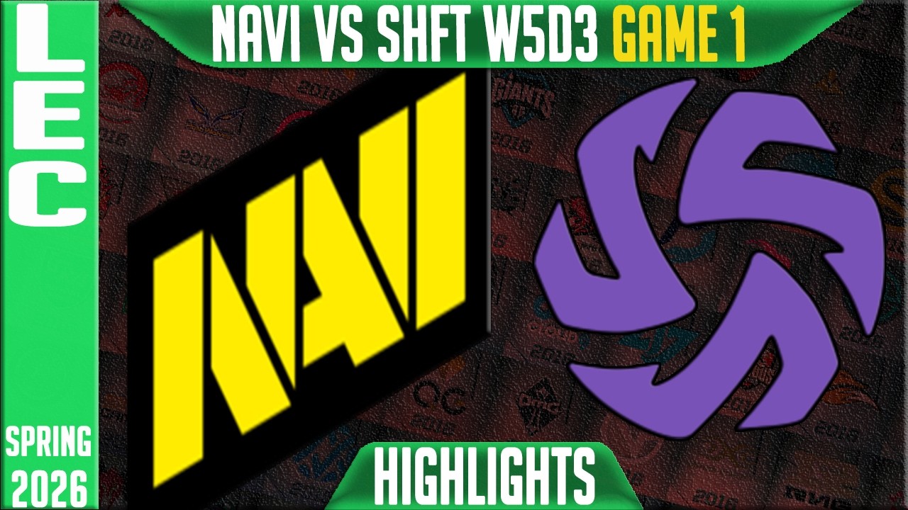 NAVI vs SHFT Highlights Game 1 | LEC Spring 2026 W5D3 | Natus Vincere vs Shifters G1 background