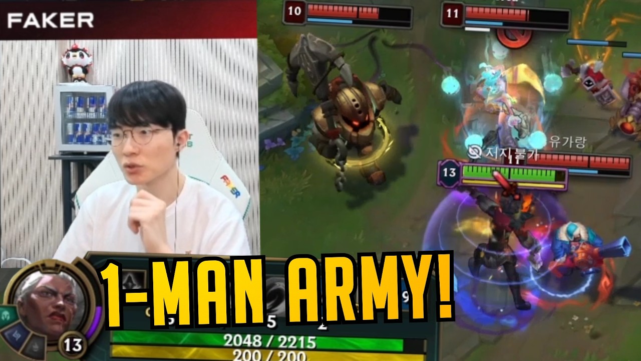 T1 Faker Ambessa 1-Man Army - HIGH ELO KR Pros SoloQ Highlights