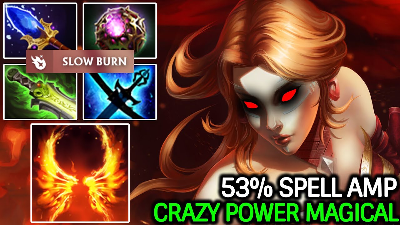 Lina Slow Burn – Crazy Power Full Magical Build 53% Spell Amp Dota 2 background