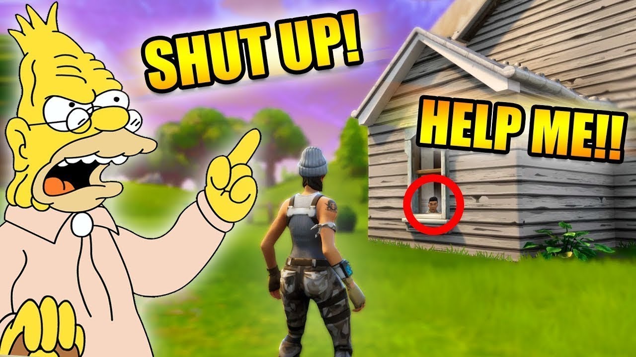 GRANDPA HOLDS LITTLE KID HOSTAGE! *VOICE TROLLING!* | Fortnite Battle Royale background