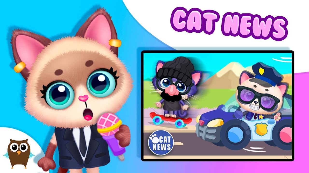 BREAKING NEWS 🙀 Cat Vandal in Little Kitty Town! | TutoTOONS background