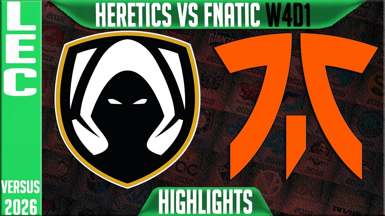 TH vs FNC Highlights | LEC W4D1 2026 Versus | Team Heretics vs Fnatic background