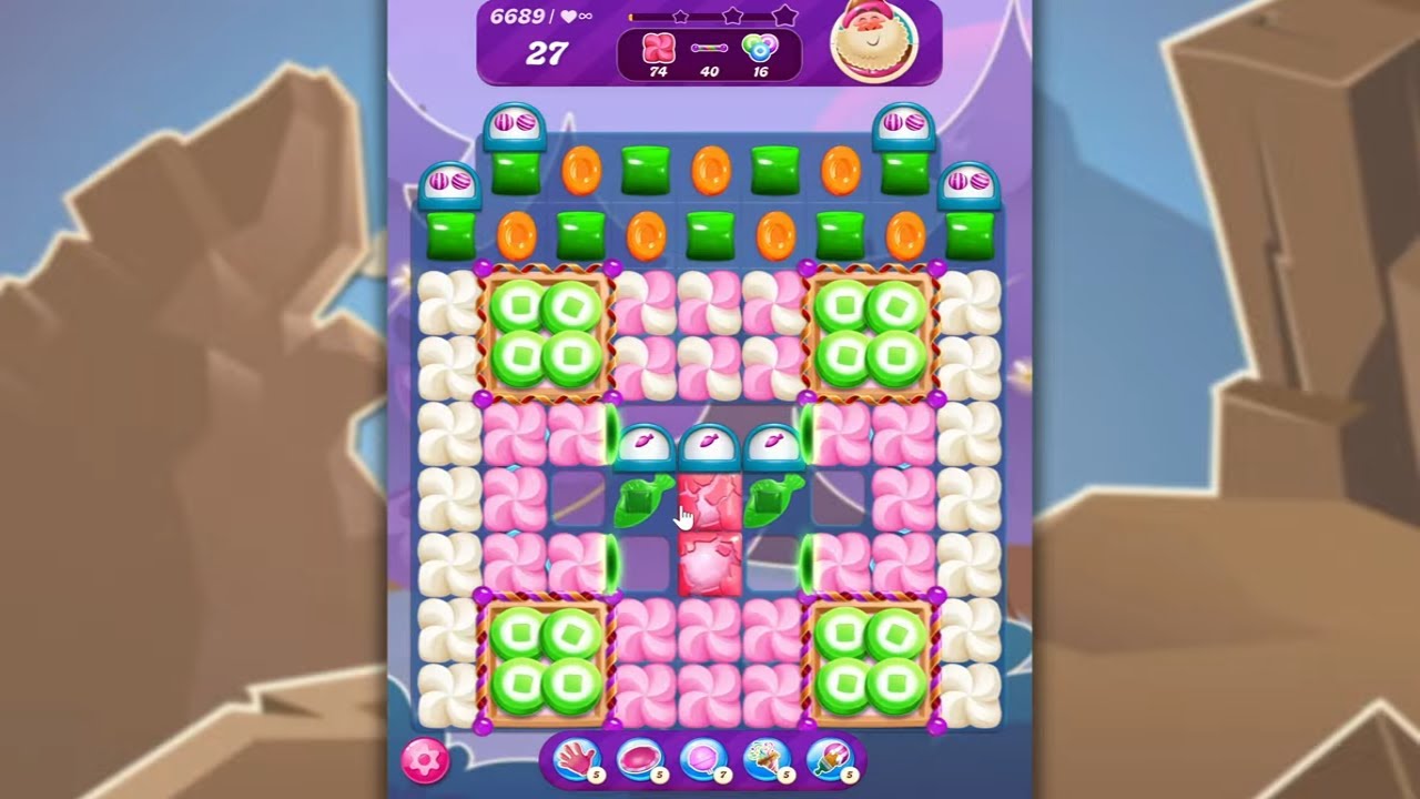 Candy Crush Saga LEVEL 6689 NO BOOSTERS (new version)🐟☑️