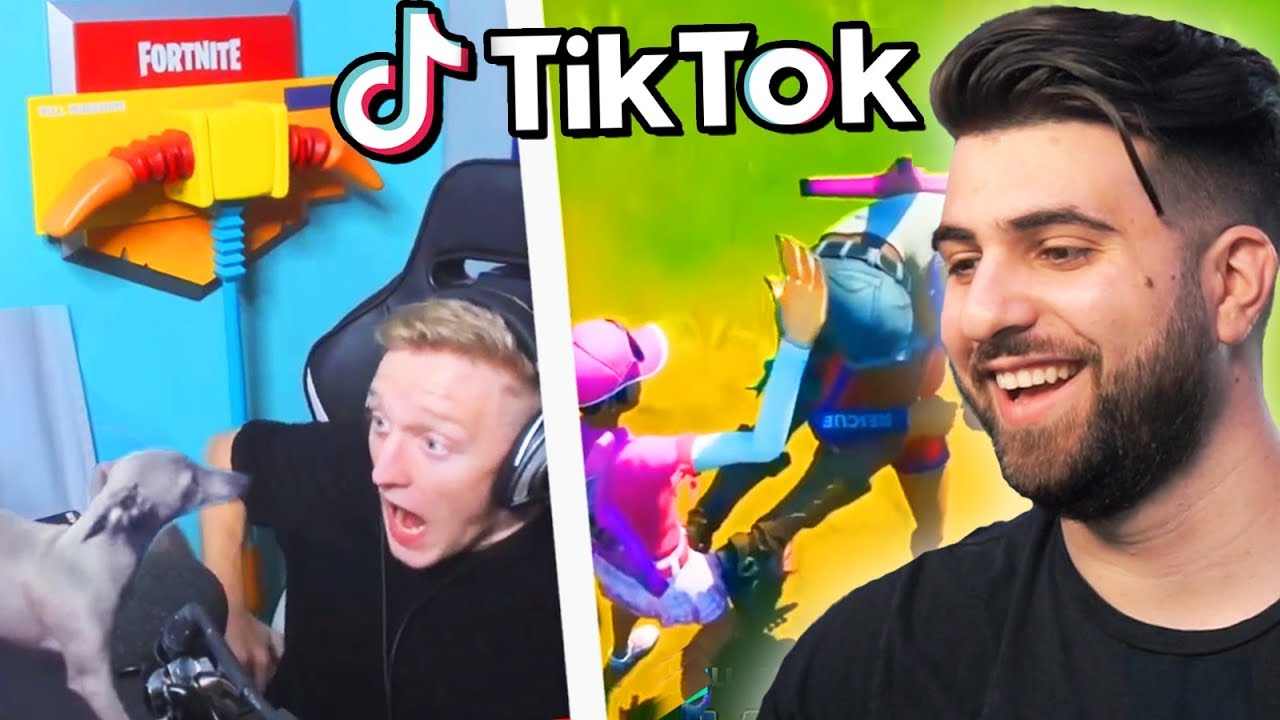 REACTING TO FORTNITE TIKTOKS (Cringe and Funny) backdrop