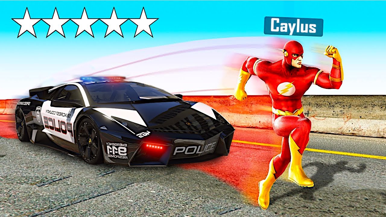 Playing GTA 5 As The FLASH! (Superhero Mod) background
