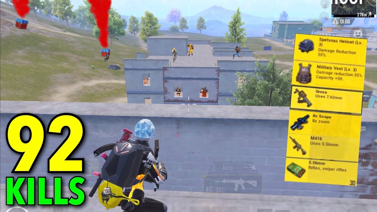 92 Kills😱NEW BEST LOOT GAMEPLAY in APARTMENTS🔥PUBG Mobile background