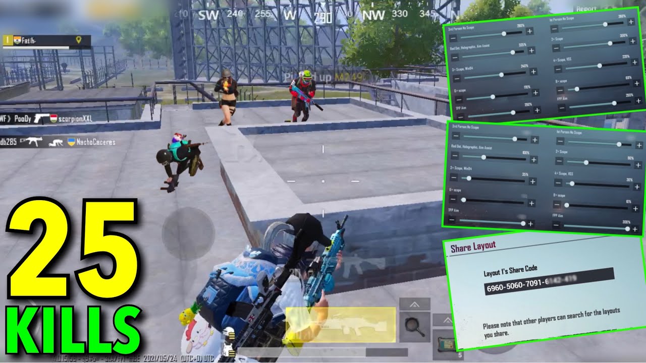 MY NEW SENSITIVITY & SETTINGS WITH CODES!! | iPhone 11 PUBG Mobile