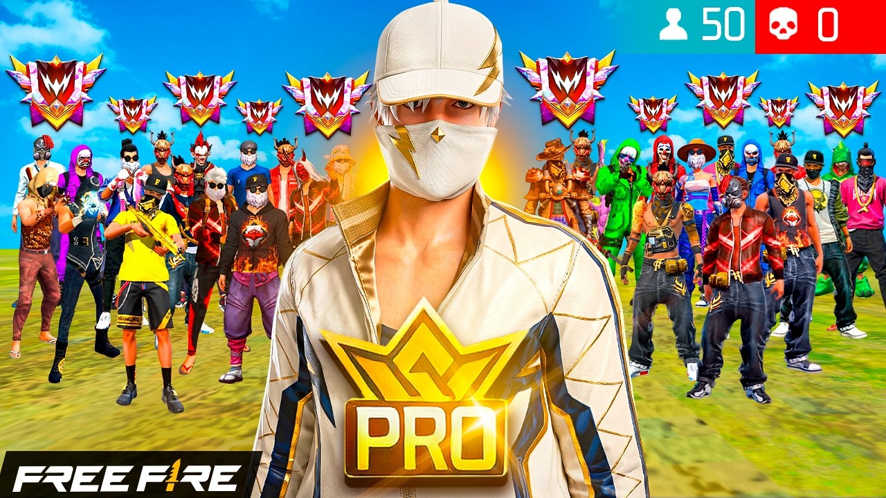 JUGADOR "PRO" vs 50 GRAN MAESTROS 😳 ¿Quien Ganará? Free Fire background
