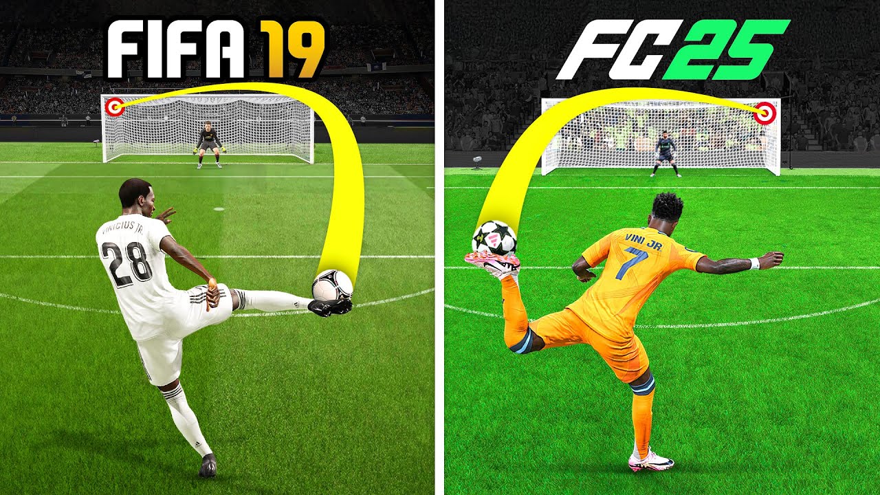 Scoring 1 Amazing Goal with Vini Jr in Every FIFA background