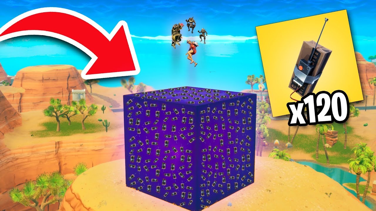 PUTTING MAX C4 ON THE CUBE! | Fortnite Battle Royale background