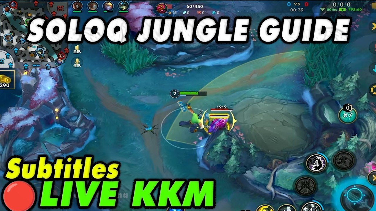 Wild Rift China🔴KKM | SoloQ Jungle Gameplay - 5 Champions Guide Subtitles | Legendary background