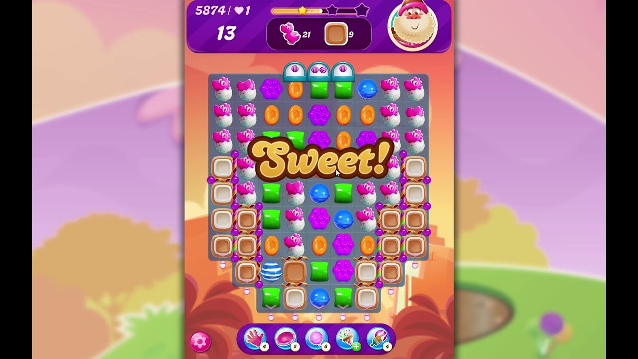 Candy Crush Saga Level 5874 No Boosters