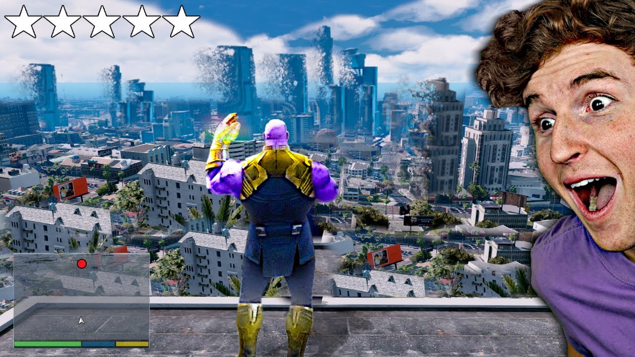 Playing as THANOS in GTA 5.. (GTA 5 Mods) background