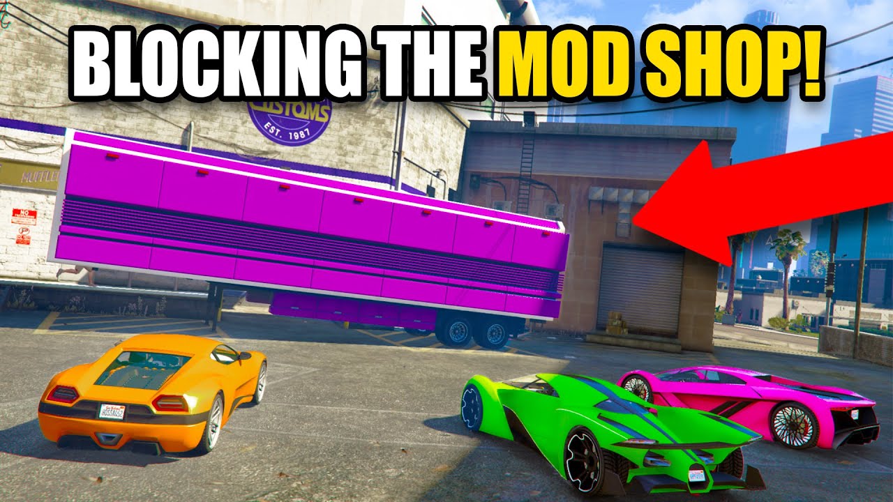BLOCKING THE MOD SHOP WITH THE MOC! | GTA 5 THUG LIFE #355 background