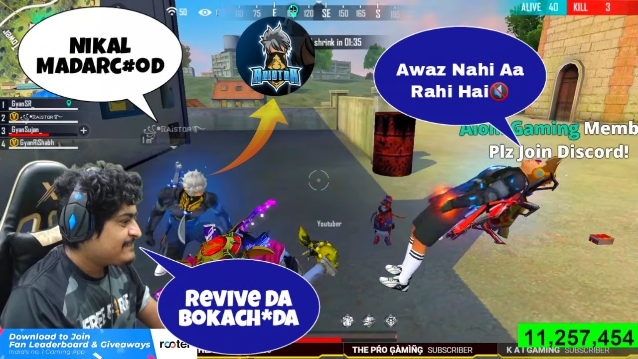 Raistar Funny Moment || Raistar Killed GyanSujan By Oil Barrel - Garena Free Fire background