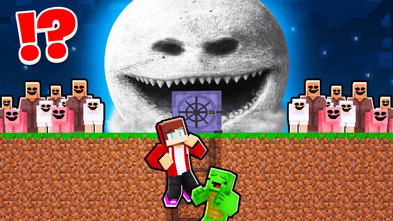 INFECTING Moon Wakes Up vs Doomsday Bunker in Minecraft - Maizen JJ and Mikey