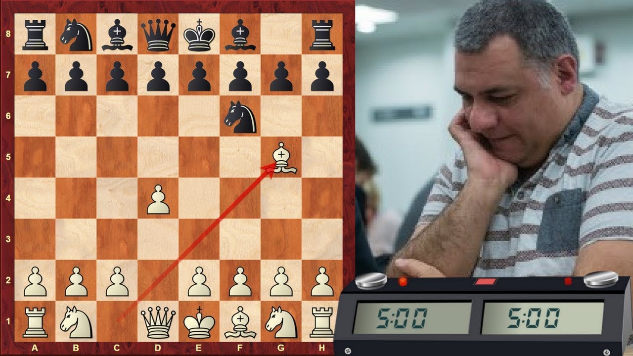 Chess World.net: LIVE Blitz #1834 vs SevaBer12 (2458) - Trompowsky attack (A45) (Chessworld.net) background