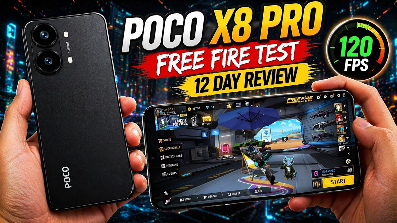 Poco X8 Pro 120 Free Fire Test Full Map Ultra Gameplay + Screen Recorder Test | Smooth Performance!π±