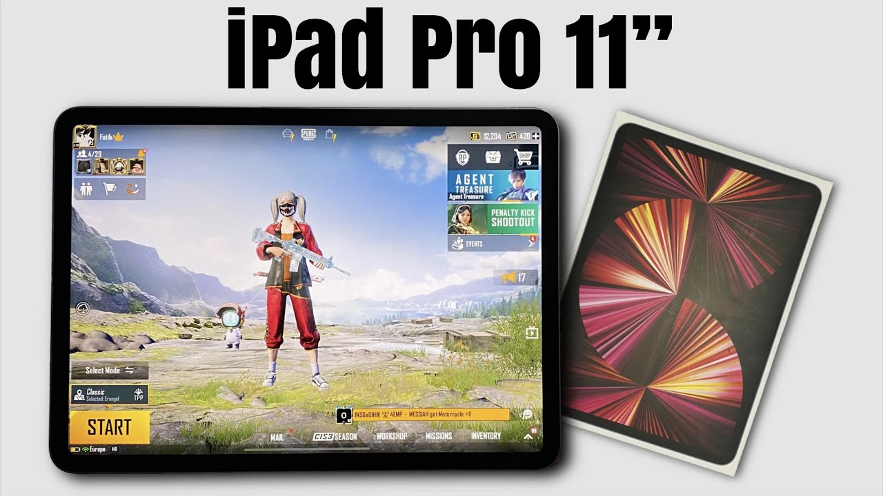 iPad Pro M1 2021 Unboxing + PUBG Mobile GAMEPLAY (4K) background