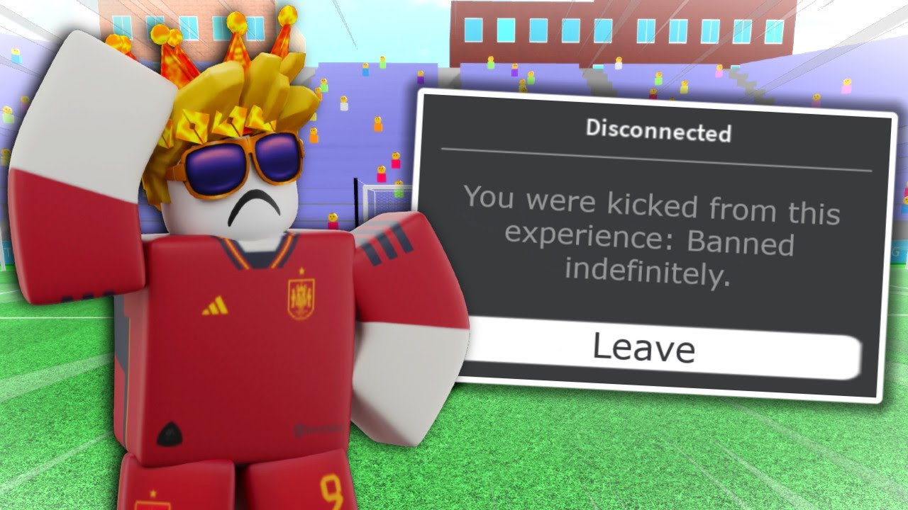 I Pretended to HACK and got BANNED?! (Roblox Touch Football) background