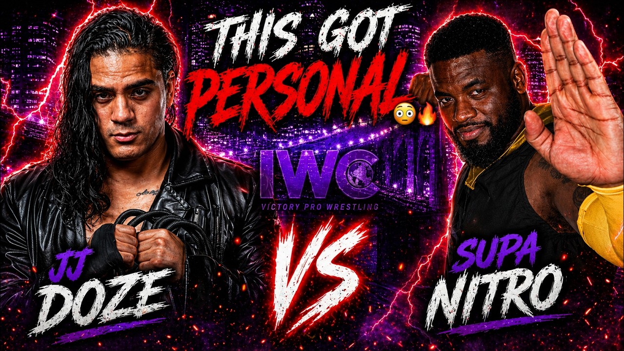 Supa Nitro vs JJ Doze | IWC Wrestling background