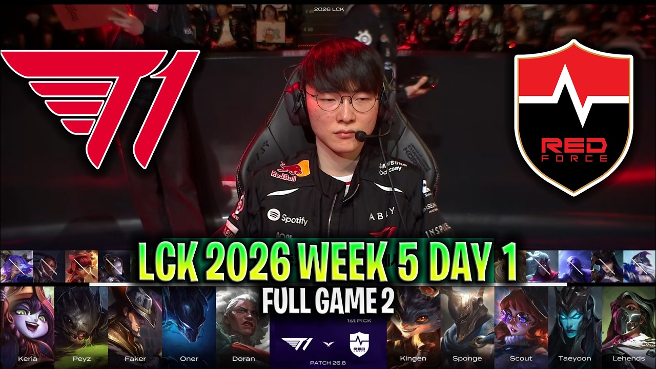 T1 vs NS GAME 2 LCK 2026 W5D1 | T1 PEYZ KOG'MAW! | T1 vs NONGSHIM G2 LCK 2026