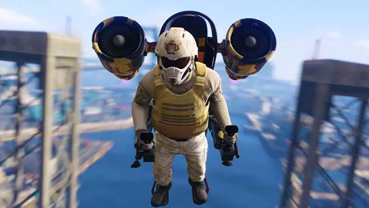 DOOMSDAY HEIST DLC - ACT 1 (Part 1) *JETPACK, FLYING CAR & NEW TANK!* | GTA 5 Funny Moments backdrop