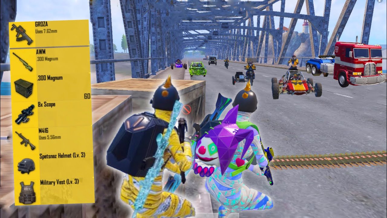 INTENSE PRO BRIDGE FIGHT with DOUBLE MUMMY SETđ„PUBG Mobile background