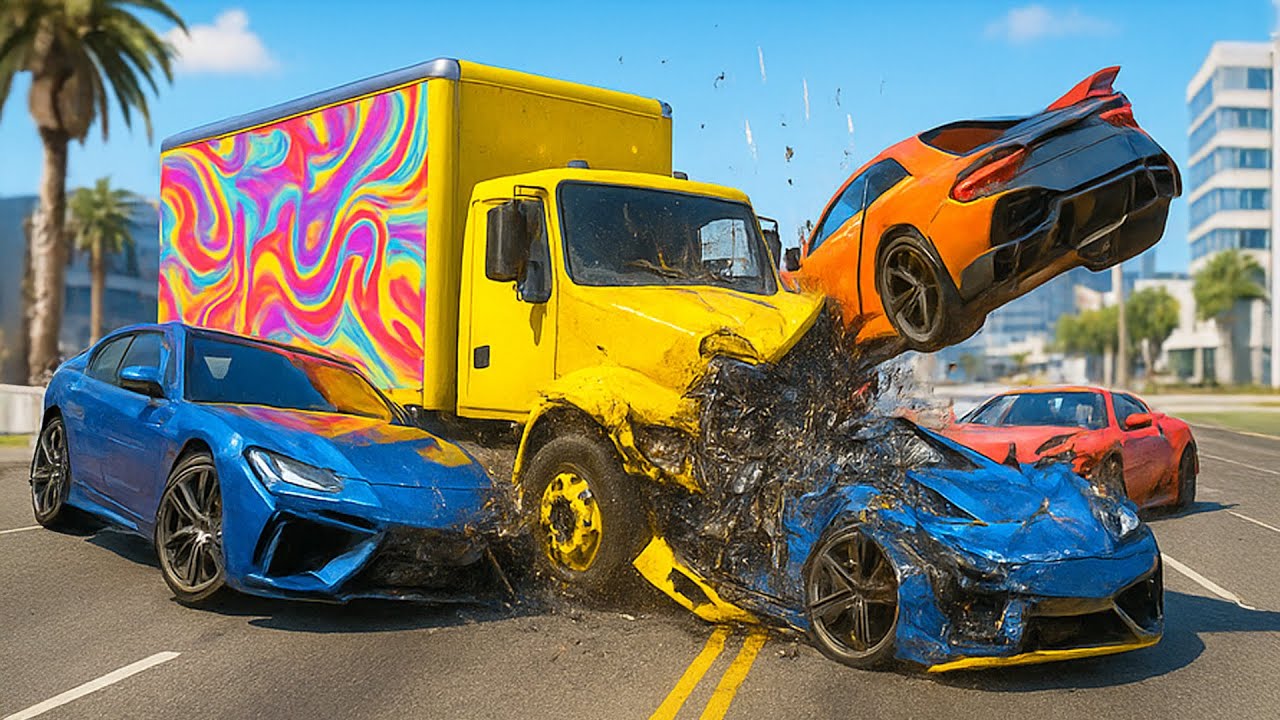 CRASHING A STREET RACE WITH THE ACID LAB TRUCK! | GTA 5 THUG LIFE #583 background